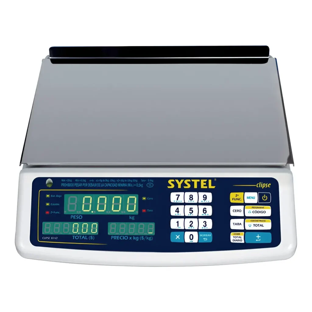 Balanza comercial digital Systel Clipse 31 kg